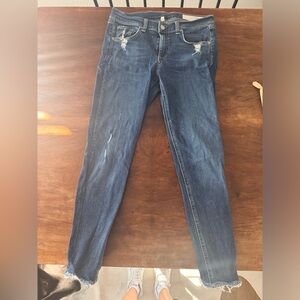 Rag and bone skinny jeans raw hem